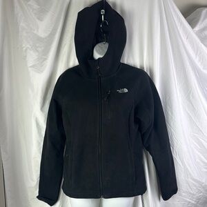 The North Face women’s zip up fleece hoodie jacket black size medium